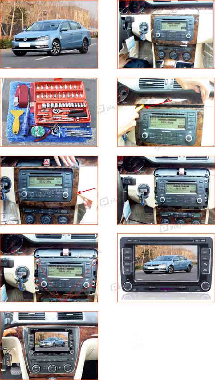 montage autoradio volkswagen golf 6 2003 2012